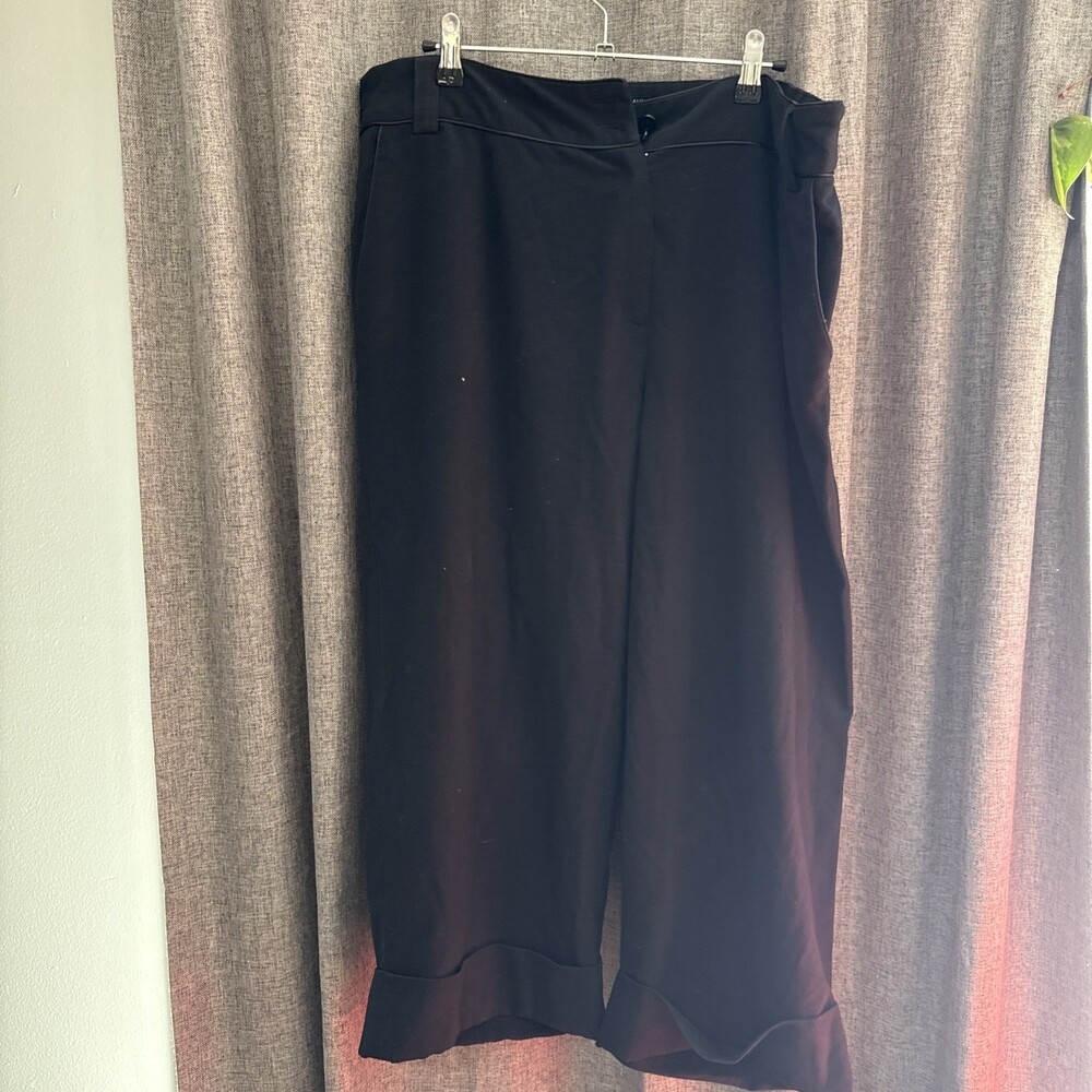 Women’s Larry Levine Stretch Dress Capris Black 16 W